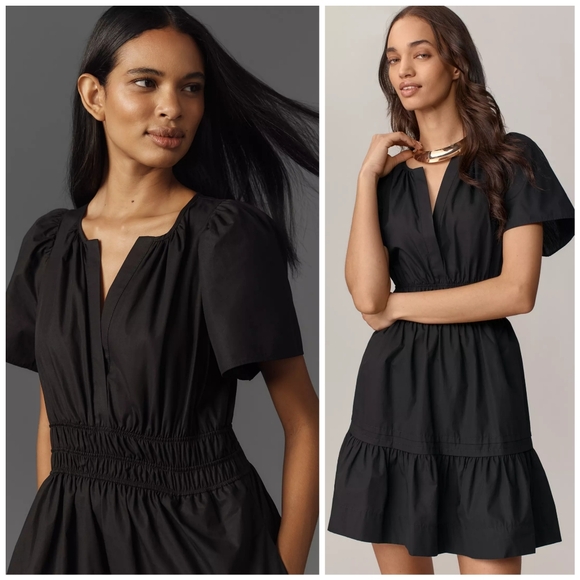 Anthropologie Dresses & Skirts - Anthropologie Cotton Black Somerset Dress, S